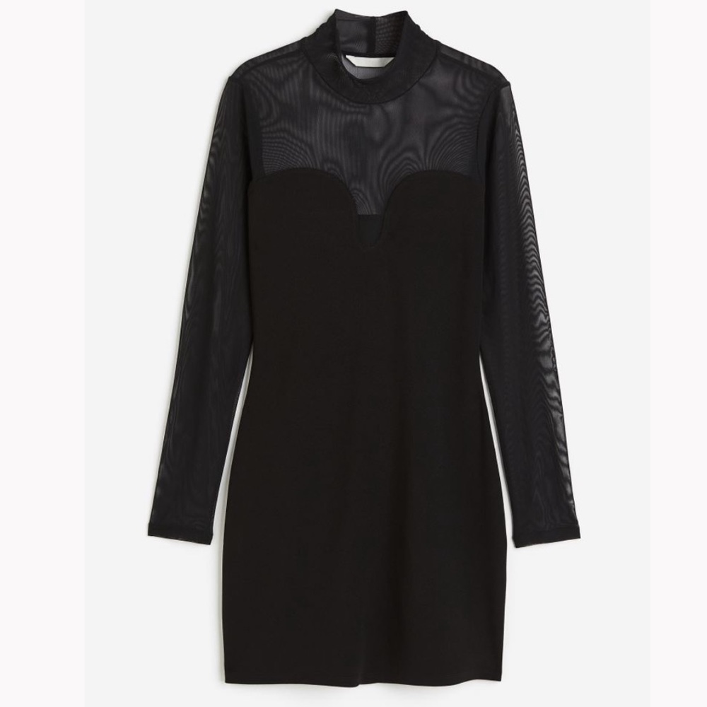 Mesh-detail Bodycon Dress